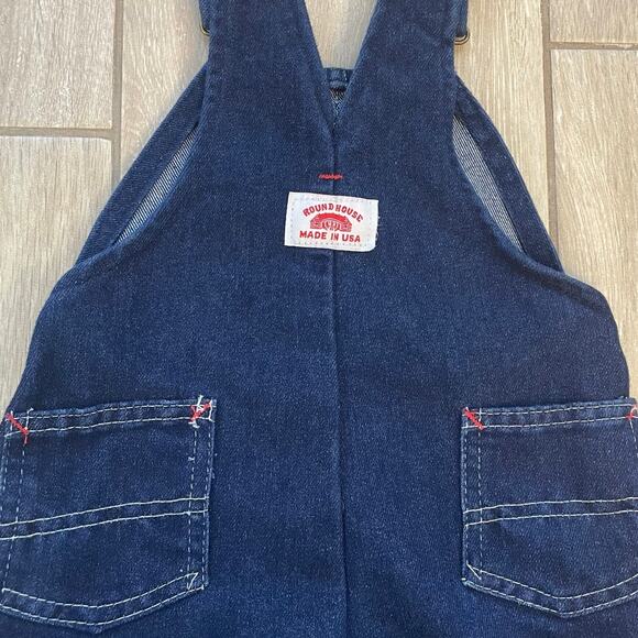 Vintage Round House USA Denim Overalls Kids 2T Blue Jeans Toddler Workwear 90s - Picture 8 of 8